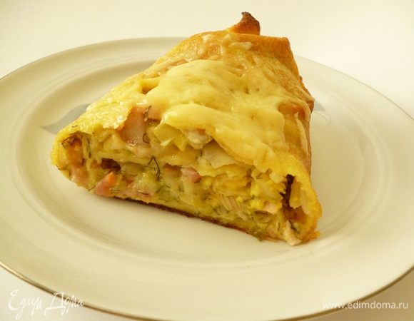 А это блинный штрудель от Иришки,осталось несколько блинчиков на утро и я решила его испечь.Прекрасный рулетик получился,рекомендую всем!http://www.edimdoma.ru/retsepty/55811-blinnyy-shtrudel-s-tsukini-i-slivochno-syrnoy-nachinkoy-novyy-urozhay