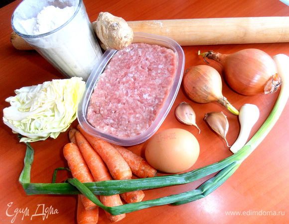 Продукты... Фарш у меня куплен индюшачий.