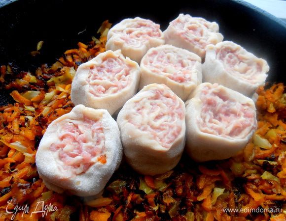 Выкладываем на овощи...