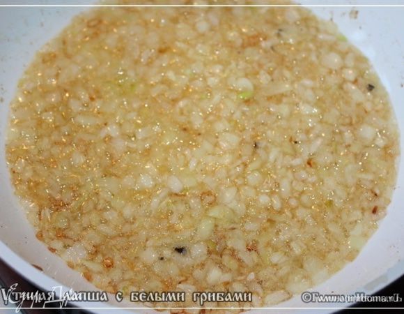 Да. Обратите внимание, что жир утиный надо оставить в сковороде. Он нам нужен будет, а бульон и так наваристый, поверьте, будет – утка ведь.
Пока бульон томится. Будем заправку готовить. 
Возвращаем сковороду с утиным жиром на плиту. 
И как только жирок раскалится, то лучок сразу в сковороду и отправляем. Обжариваем его до того состояния, чтобы он почти запрозрачновел.
