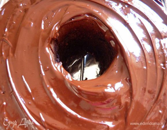 и промазала тонким слоем шоколада