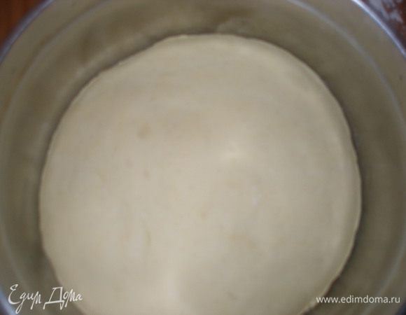 Вот так у меня поднялось тесто за 1,5 часа. Можно было бы еще подождать, но «время — деньги»))