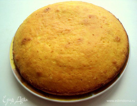 Выпекать при температуре 200 градусов 20 минут. Готовый корж охладить на решетке.