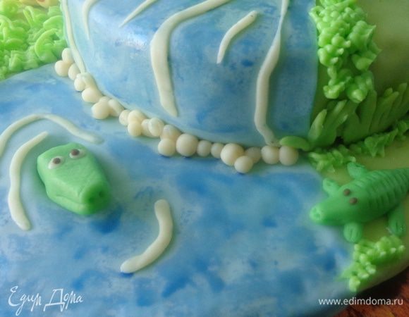 А это водоем с крокодильчиками...