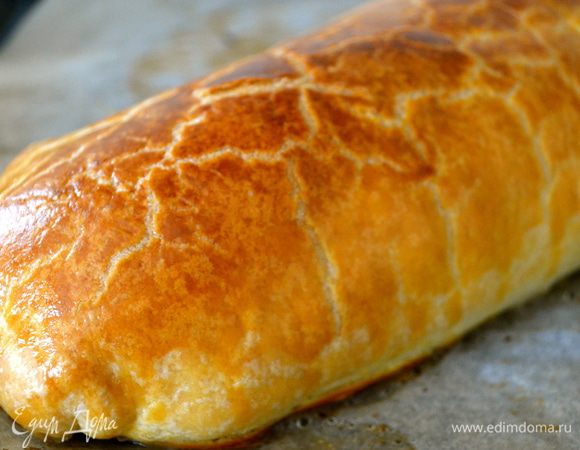 У меня штрудель с мясом запекался около 45-50 минут. 