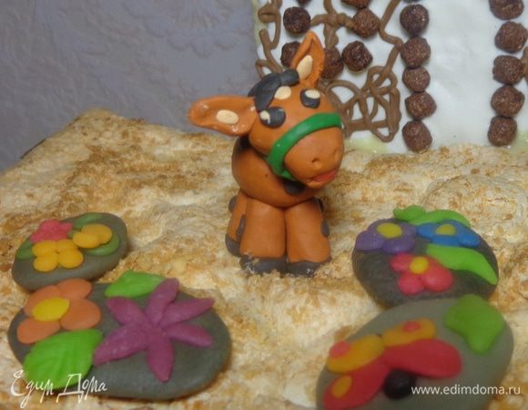 Заранее сделать фигурки обитателей фермы.
Лошадка...
