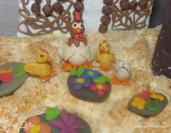 курица с цыплятами...