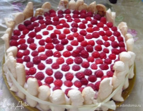  На него выложить оставшуюся малину. 
