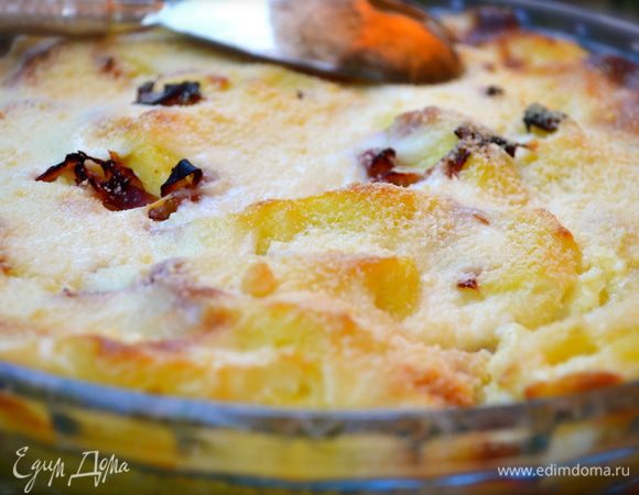 Готовую запеканку подавать сразу же. Приятного аппетита! 