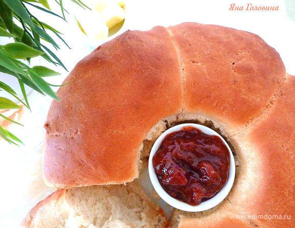 (Не забыть побрызгать хлеб водой, я добавила около 50 мл воды в стакан) 
