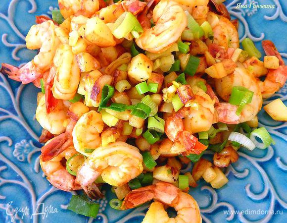 Подавать присыпав зеленой частью  лука  .
