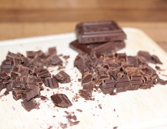 Шоколад измельчить.