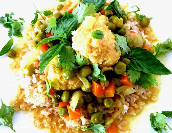 Поддавать с макароннами или рисом.
