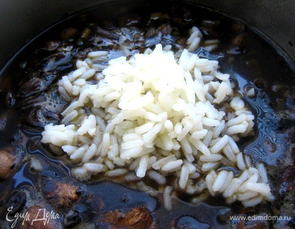 В конце вводим отварной рис.