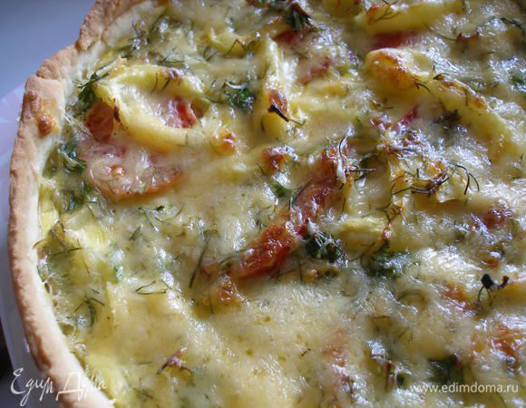 При подаче осторожно выложить пирог из формы,и разрежьте на порций.Приятного аппетита!!!)))