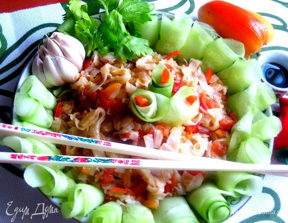 Перед подачей блюдо полить соевым соусом!