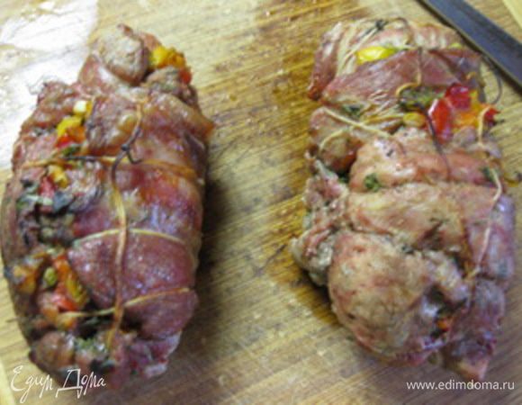 Готовые рулеты вынуть из фольги, 