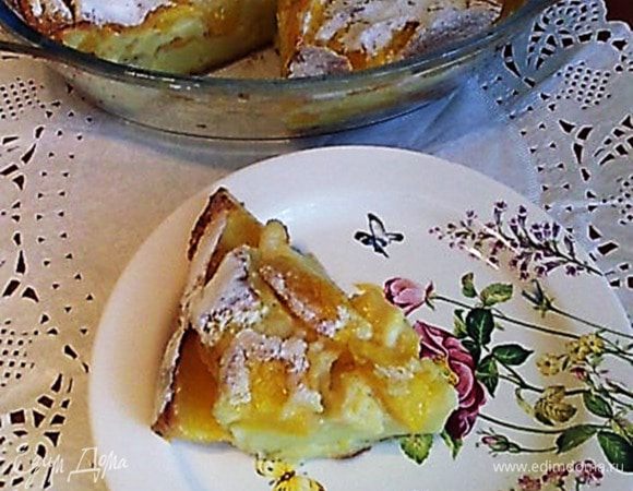 Сверху посыпать сахарной пудрой.