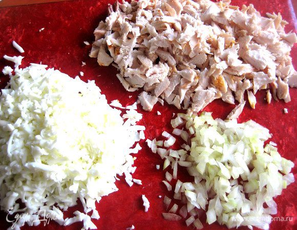 Уф..., начинаем сборку салата!