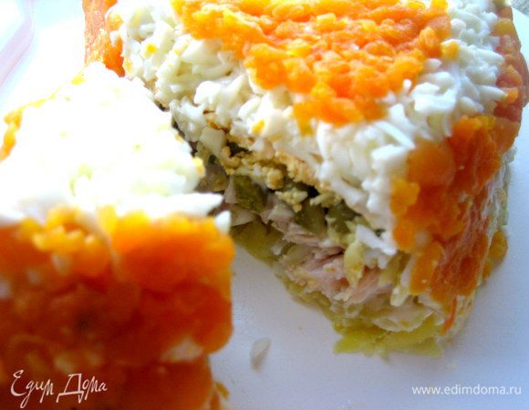 Вот таков салатик в разрезе!