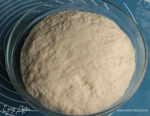 Накрыть пакетом и поставить подходить в тёплое место. Тесто очень хорошо поднимается.