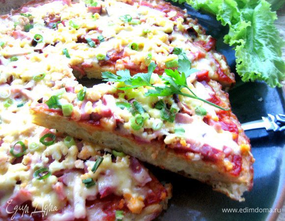 Младший сын только со вторым куском поинтересовался составом теста)))