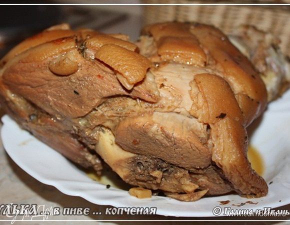 Вот они, какие стали. Поросенкины рульки, сваренные в пиве.