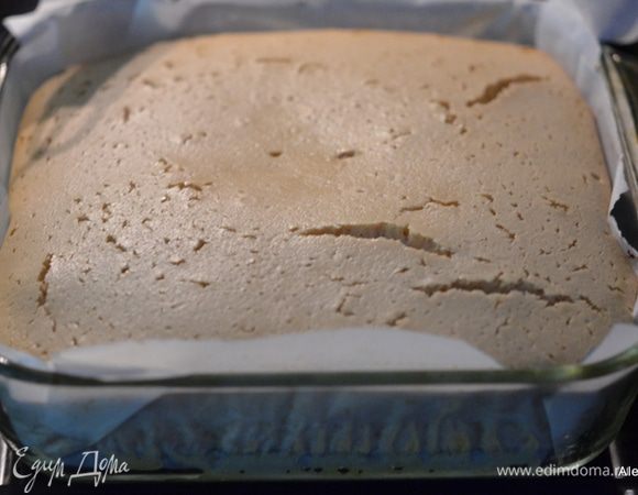 Дать  остыть после духовки.  Поставить в холодильник остыть полностью на 2 часа.
