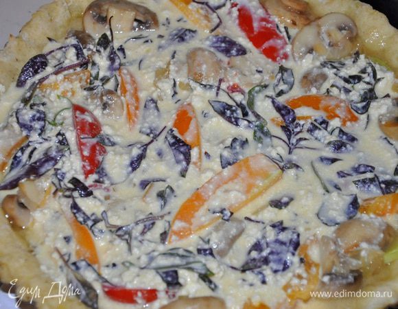 И залить творожной массой