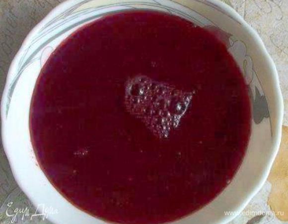 Полученную массу перелить в миску (или тарелку) в форме купола, и (после того, как остынет) отправить в морозильник.