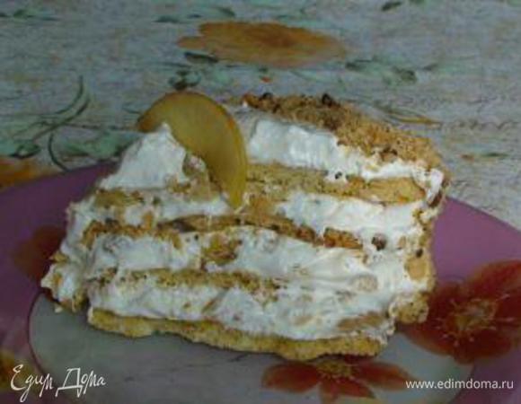 А вот и кусочек! Ах! Люблю много крема в тортике! А вы?