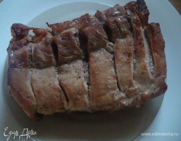 Проверяем ребрышки на готовность! После нарезаем.