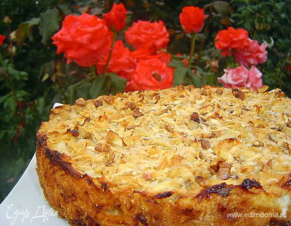  Пирог получается сочным, вкусным и очень яблочным!