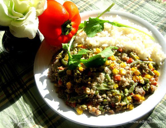 А можно подать с рисом для боллее сытного ужина или обеда)))