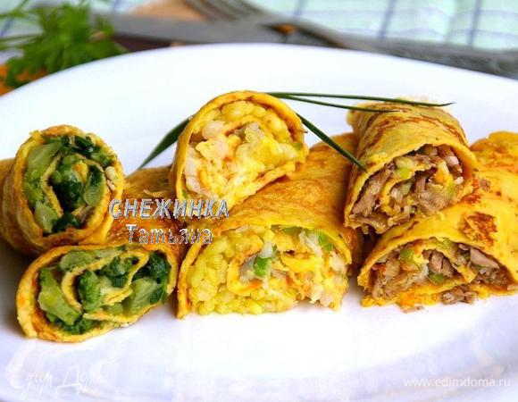 Подаём блинчики горячими. Приятного аппетита!