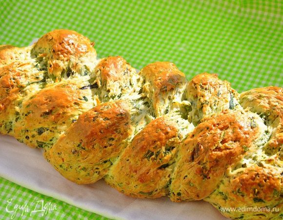 Вот та самая плетенка с рукколой! Очень вкусно!