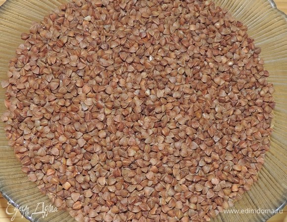 Гречку перебрать, промыть, залить водой в пропорции 1:2 и поставить варить (я заливаю сразу кипятком - так быстрей).