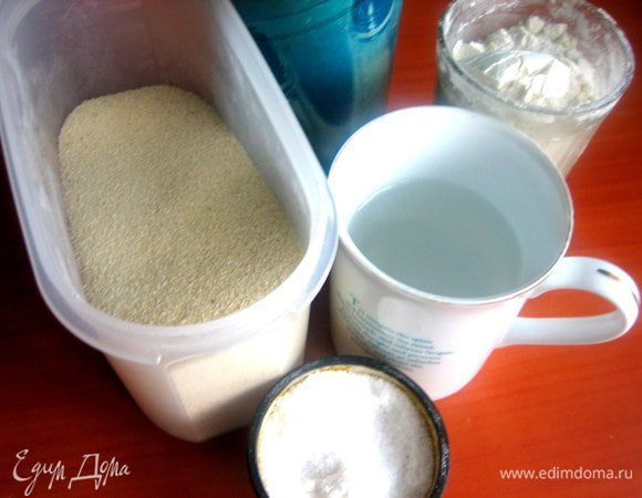 Продукты для теста...