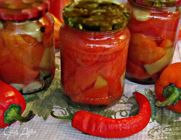 Зимой прекрасная закуска в виде болгарского перца порадует вас и ваших близких!