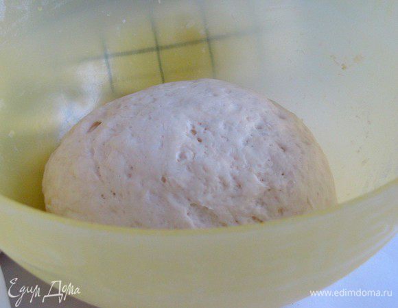 Тесто накрыть полотенцем и поставить в теплое место для подъема.