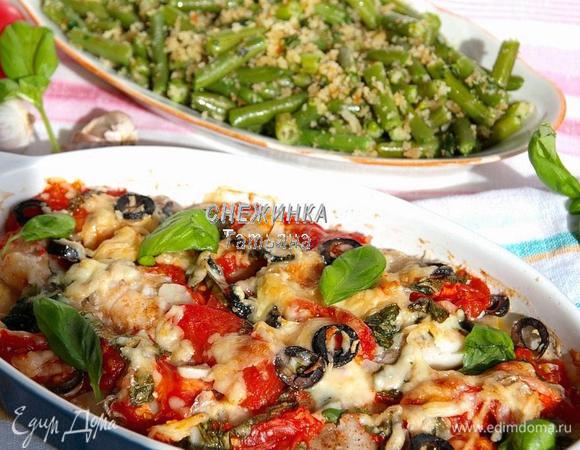 Подаём рыбку с гарниром из фасоли. Приятного аппетита!