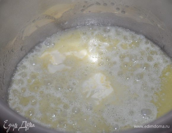 Сливочное масло растопить