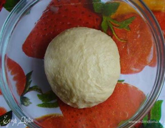 Муку просеять со щепоткой соли, добавить 2 яйца, а также масляно-молочную и дрожжевую массы. Вымесить, накрыть полотенцем и поставить в теплое место для подъема (на 1-2 часа). 