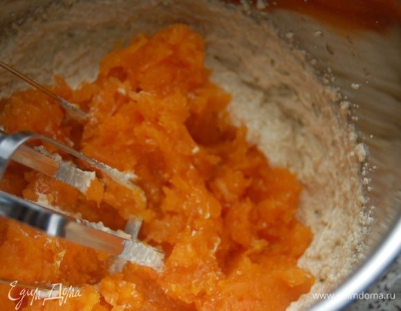 + пюре тыквы и соль (на мин. оборотах)