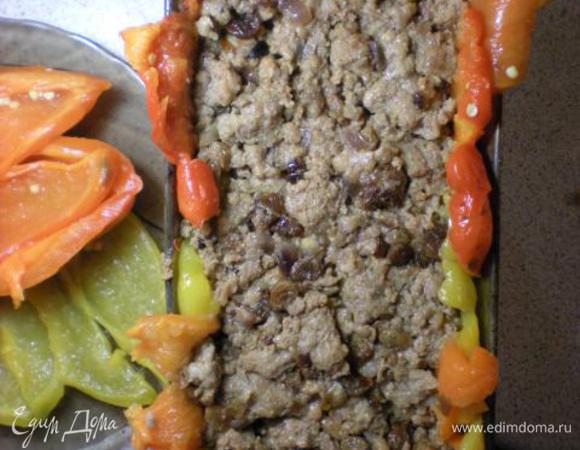 Затем мясная начинка. 