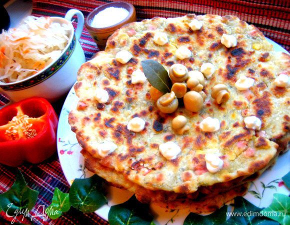 И подаём к мясу или как самостоятельное блюдо...,а главное-можно рвать их руками)))