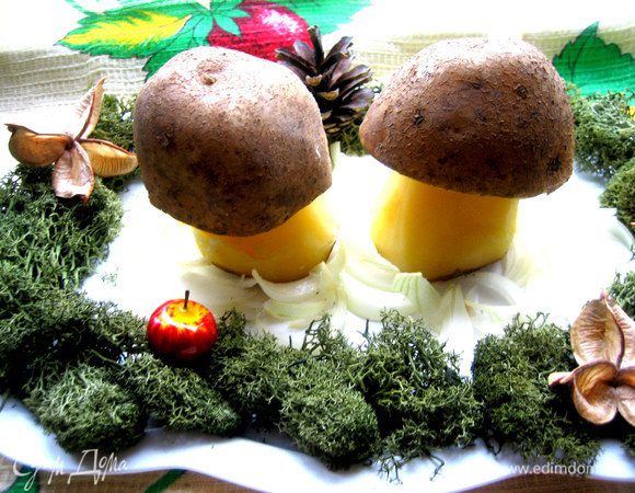 Ставим грибки как бы на полянку)))