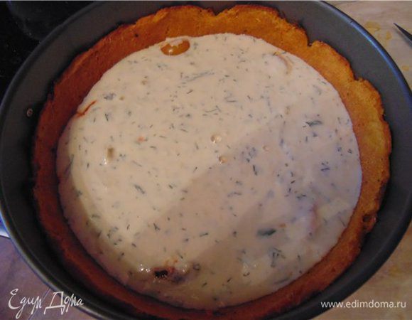 Отправляем в духовку минут на 30 при 180 гр.
Безумно вкусный в теплом виде.