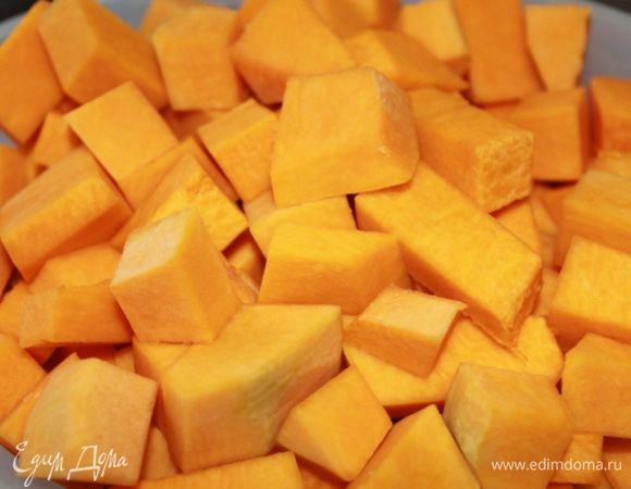 Тыкву порезать.