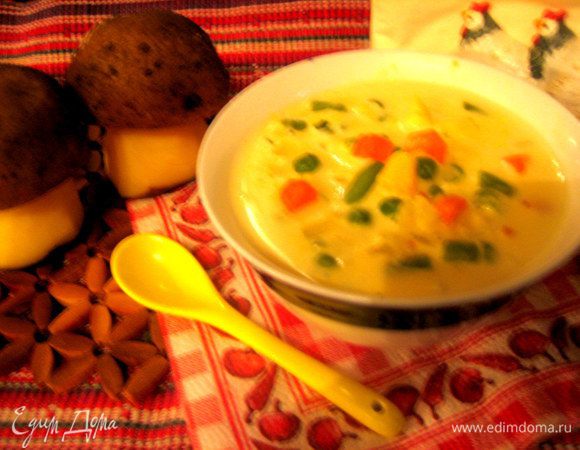 Подаём сразу в горячем-тёплом виде! Вырезание "боровиков" можно посмотреть здесь http://www.edimdoma.ru/retsepty/59656-boroviki-iz-kartofelya